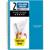 2-Subject Wire-Bound Notebook, 9.5 x 6 In., 80 Sheets