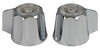 Hot & Cold Faucet Handles, Universal Fit, Chrome, Small