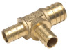 PEX Pipe Barb Insert Tee, Brass, 33/4 x 1/2 x 1/2 In.