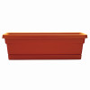 Window Box Planter With Tray, Terra Cotta Plastic, 24 In.