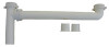 Kitchen Sink Outlet Drain, White Plastic, 1-1/2 O.D. x 16 In.