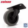 3 in. Gray TPR and Black Swivel Plate Caster