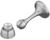 Door Stop With Catch, Magnetic, Satin Nickel, 3 In.