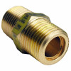 3/8 In. MIP x MPT Brass Hex Nipple, Lead Free