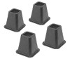 Bed Risers, Black, 5-1/4 In., 4-Pk.