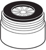 Faucet Aerator, Chrome, 15/16 In. x 27 Male Thread