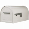 Reliant Large, Locking, Post-Mount Mailbox, White Steel