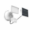 Solar-Powered LED Security Floodlight, 1 Head w/ Motion Sensing, D2D, Adjustable Brightness-White 1000 Lumens
