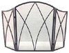 Fireplace Screen, Gothic Black Steel, 32 x 48-In.