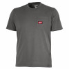 Gridiron Pocket T-Shirt, Heavy Duty, Moisture Wicking, Gray, M