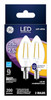 Decorative LED Light Bulbs, Candelabra Base, Soft White, Clear, 200 Lumens, 2.5 Watt, 2-Pk.