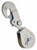 Latching Swivel Hook Single Pulley, Zinc, 2 In.