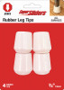 Super Slider Tips 3/4 inch Rubber White 4 Pc