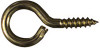 Screw Eye, Large, Brass, 1-3/16 In., #12, 5-Pk.