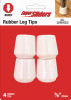 Super Slider Tips 7/8 inch Rubber White 4 Pc