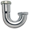 Sink Trap J-Bend, With Clean Out, Chrome Plated, 1-1/4 x 1-1/4 In.