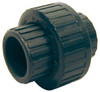 PVC Solvent Weld Slip Pipe Union, Gray, 1 In.