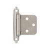 Cabinet Hinge, Variable Offset, Satin Nickel, 10-Pk.