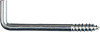 Square-Bend Screw Hook, Zinc, 2-5/8 In., #106, 3-Pk.