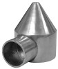 Chain Link Bullet Cap, One Way, Aluminum, 2-3/8 In.