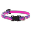 Adjustable Puppy & Small Dog Collar, Reflective Pink Paws Pattern, 1/2 x 10 - 16-In.