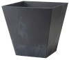 ArtStone Ella Planter, Plastic, Water-Minder, Black, 8 In. Sq.