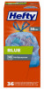 Drawstring Multipurpose Trash Bags, Blue, 30 Gallons, 36-Ct.