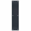Door Push Plate, Matte Black, 3.5 x 15 In.