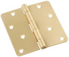 Door Hinge, Interior, Satin Brass, 4 In.