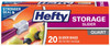 Slider Storage Bag, 1-Qt., 20-Ct.