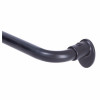 Wrap Around, Room Darkening Curtain Rod, Black Steel, 5/8 x 49-86 In.
