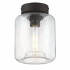 Judd 1 Light Ceiling Fixture, Semi Flush Mount, Seeded Glass Shade, 8 In.