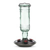 Antique Bottle Glass Hummingbird Feeder, Green (2 pieces)