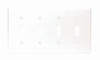 WHT 4-TOGGLE WALL PLATE