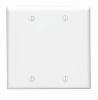 2G WHT BLANK WALLPLATE