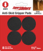 Super Sliders 1-1/2 In.  Anti-Skid Round Black Furniture Pad (8-Piece)