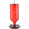Antique Bottle Glass Hummingbird Feeder, Red (2 pieces)
