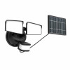 Solar-Powered LED Security Floodlight, 2 Head w/ Motion Sensing, D2D, Adjustable Brightness-Black 1500 Lumens