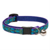 Adjustable Cat Collar With Bell, Breakaway Buckle, Rain Song Pattern, 1/2 x 8 - 12-In.