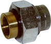Pipe Fitting, Dielectric Union, Galvanized x Brass, 1/2 In.