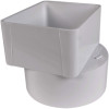 PVC Offset Downspout Adapter, 3 x 4 x 4 In.