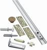 Folding Door Hardware Set, White, 36 In.