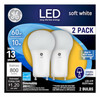 LED Light Bulb, Soft White, A19, GU24 base, 10 Watt, 2-Pk.