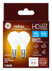 LED Frosted Ceiling Fan Light Bulb, A15 Intermediate Base, Frosted, 5.5 Watt, 2-Pk.