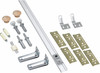 Folding Door Hardware Set, White, 48 In.