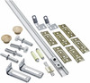 Folding Door Hardware Set, White, 60 In.