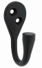 Powell Knurled Wall Hook, Matte Black