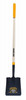 Square Point Transfer Shovel, Long Wood Handle