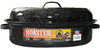 Covered Oval Roaster, Black, 15-In. (2 pieces)