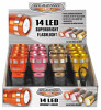 14 LED Cool Color Flashlight, Aluminum, Assorted Colors (16 pieces)